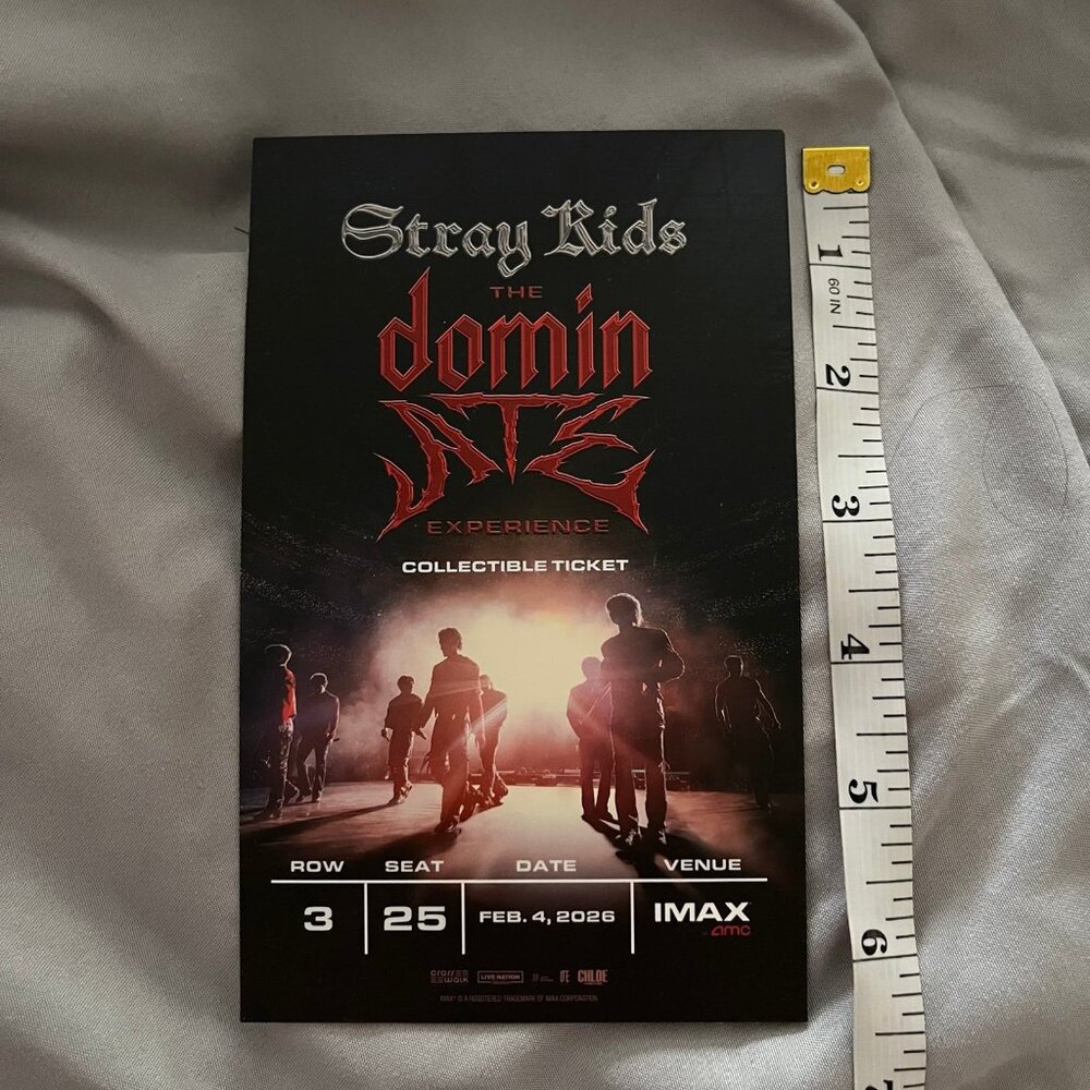 Stray Kids: The dominATE Experience - AMC 2026 Collectible Ticket